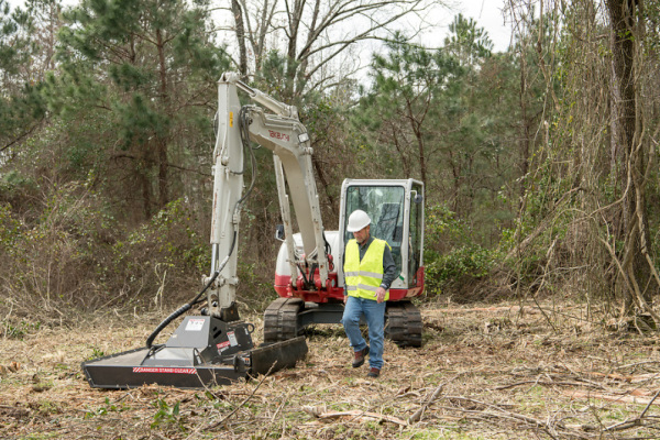 Paladin Attachments | Bradco | Mini-Excavator Brush Cutter for sale at H&M Equipment Co., Inc. New York