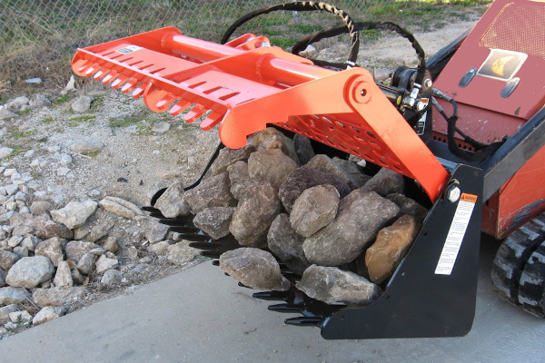 Worksaver | SARG® Sweep Action Rock Grapple - for Mini Skid Steer | Model SARG-42 for sale at H&M Equipment Co., Inc. New York